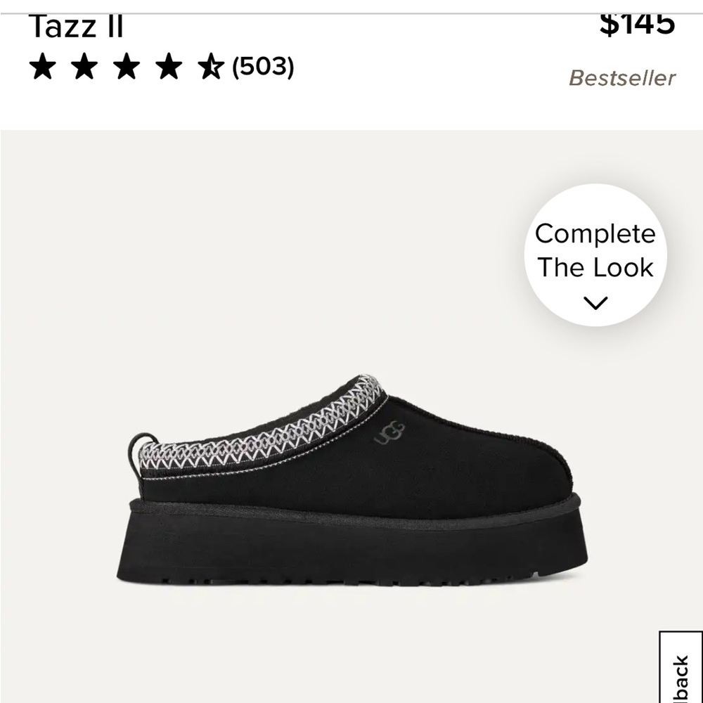 UGG Tazz II Black Slip-On Shoes